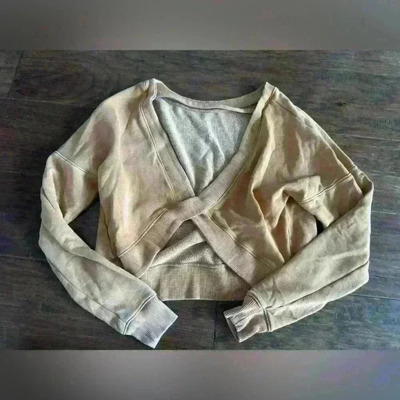 Burnt Orange Cropped Sweatshirt - Picture 2 of 3